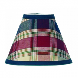 4x9x7" Moorpark Jewel Tones Check Pattern Lamp Shade