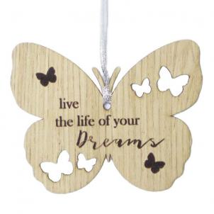 Butterfly Shape With Text - Dreams Ornaments