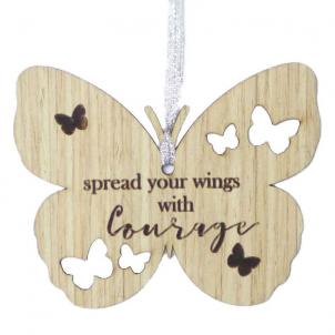 Butterfly Shape With Text - Courage Ornaments