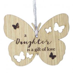 Butterfly Shape With Text - Daughter Ornaments