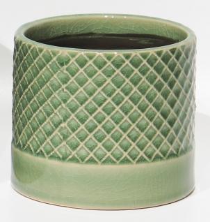 Green Criss Cross Pattern Planter