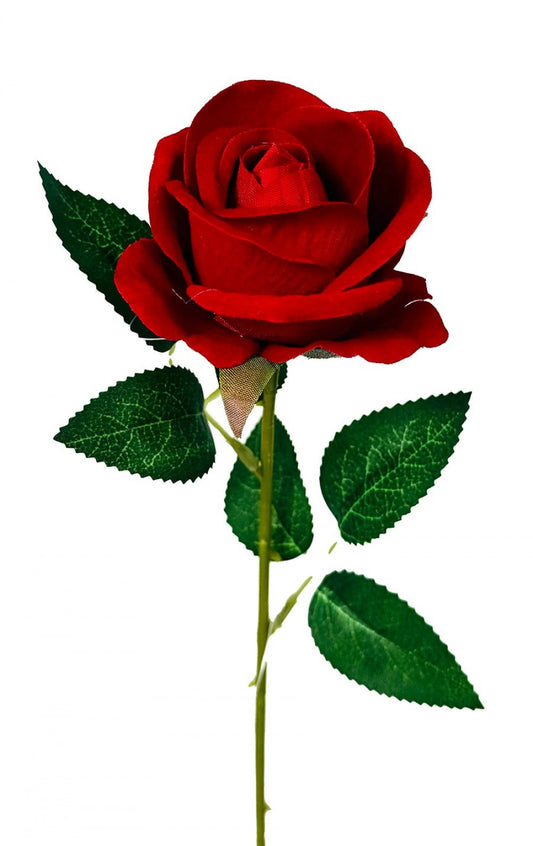 Velvet Red Rose Artificial Flower
