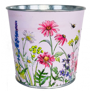My Garden Grows Flowers Metal Planter