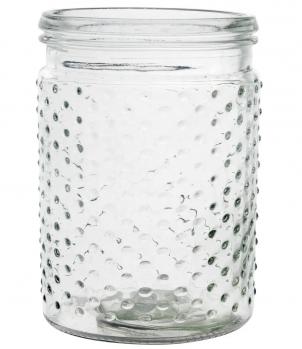 Clear Hobnail Glass Vase