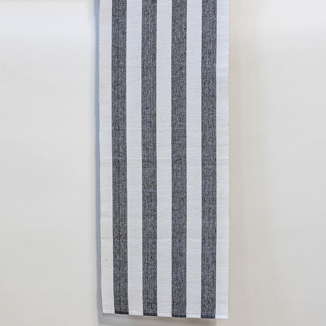 Black And White Striped Table Runner
