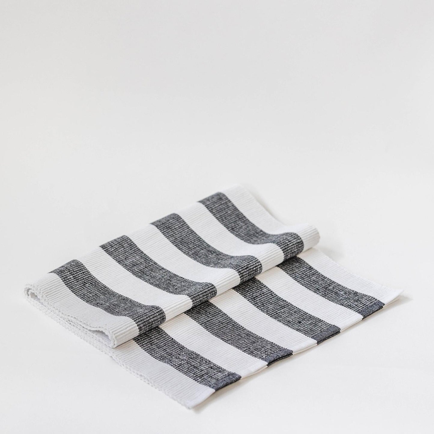 Black And White Striped Table Runner