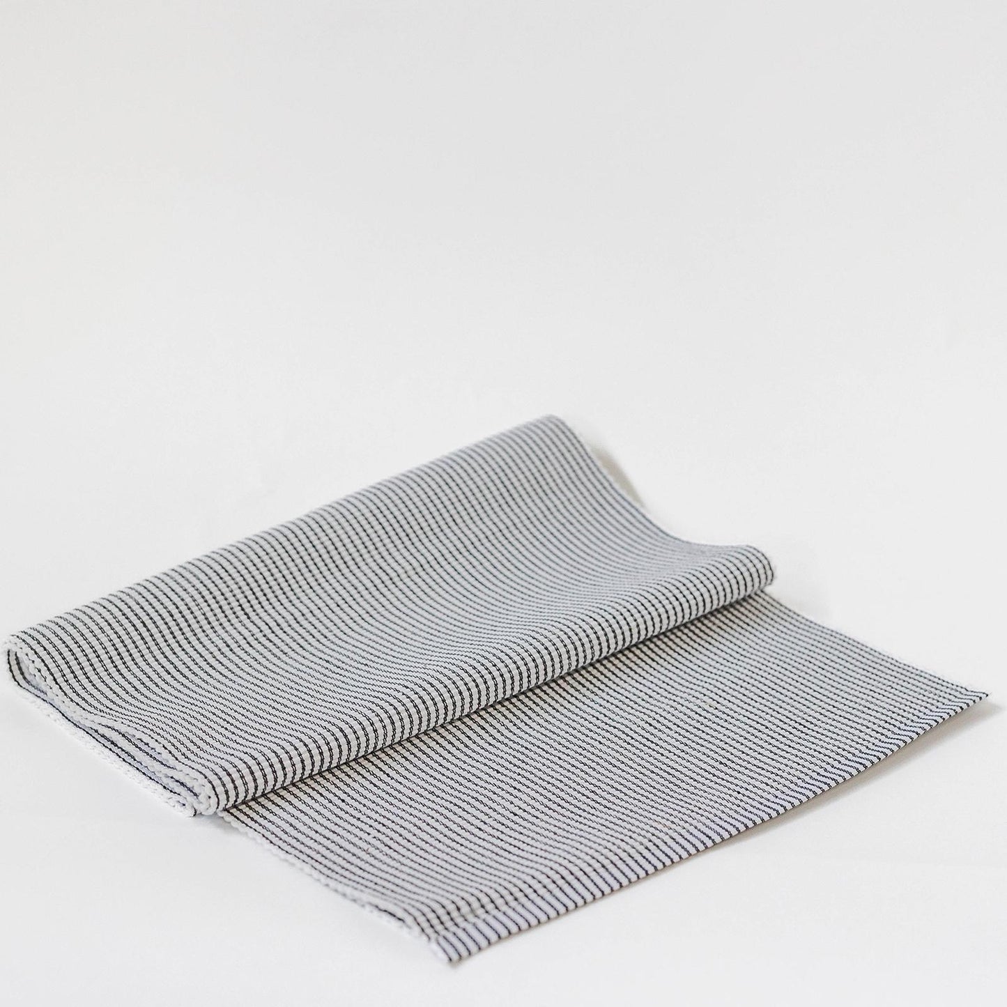 Tight Black And White Striped Table Runner