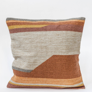 Multi Colored Lined Patterns Cushion Cover