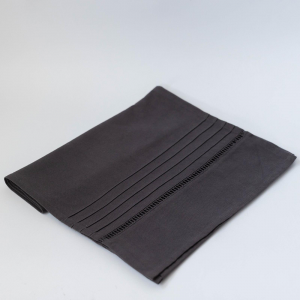 Black Cotton Table Runner