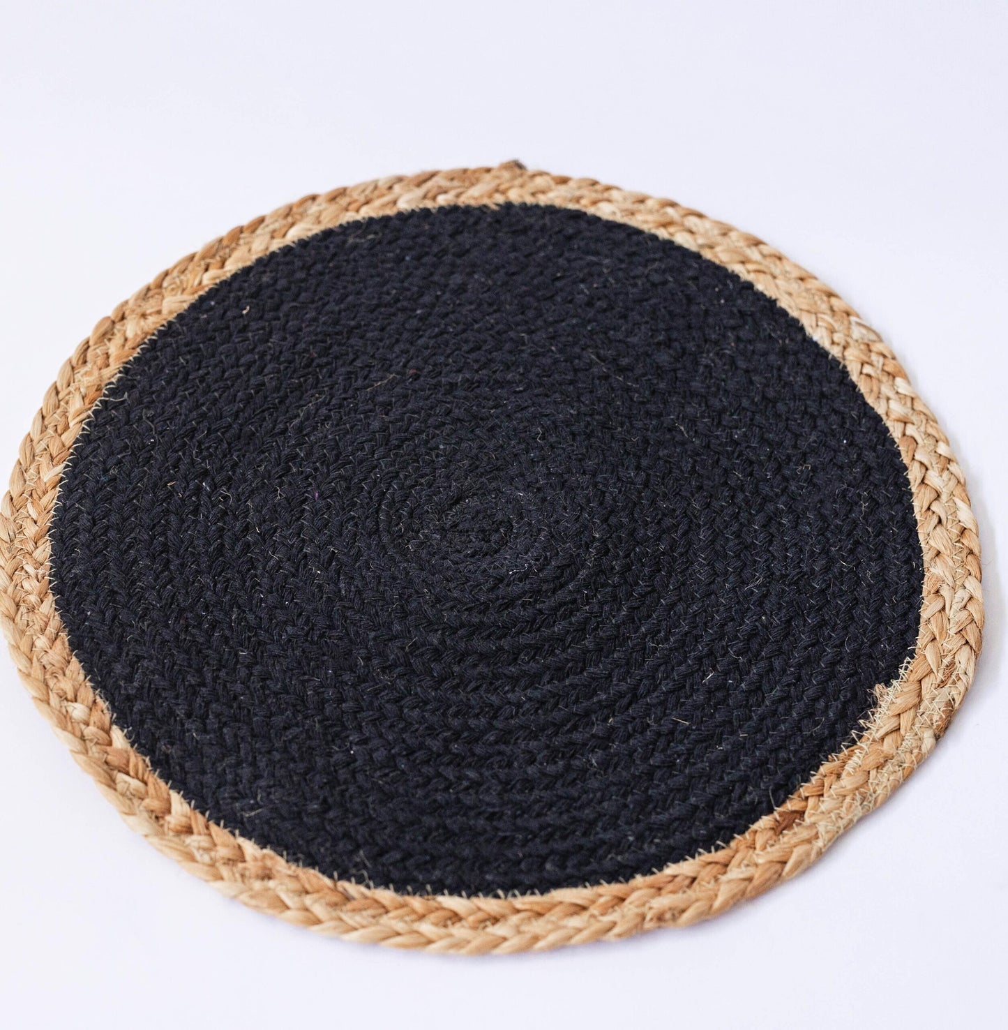 Braided Black With Natural Edge Placemat