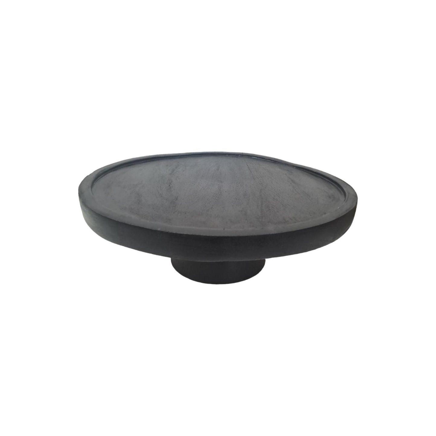 Round Black On A Pedestal Stand Tray