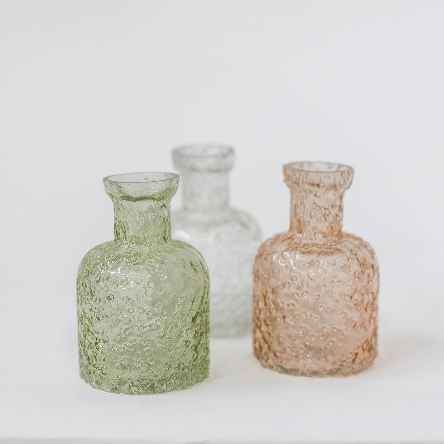 Textured Light Beige Decorative Bottle