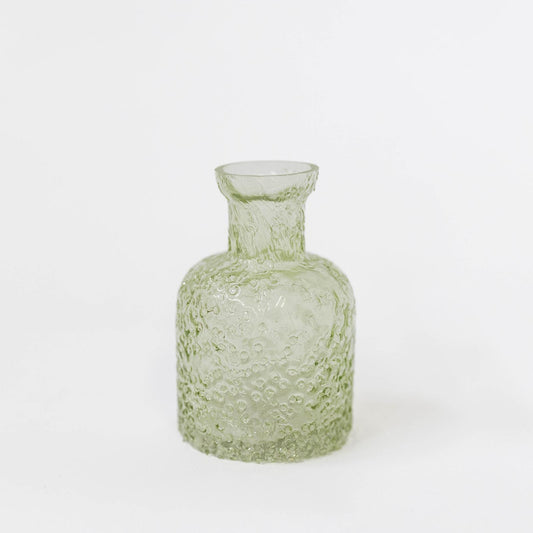 Textured Light Green Decorative Bottle