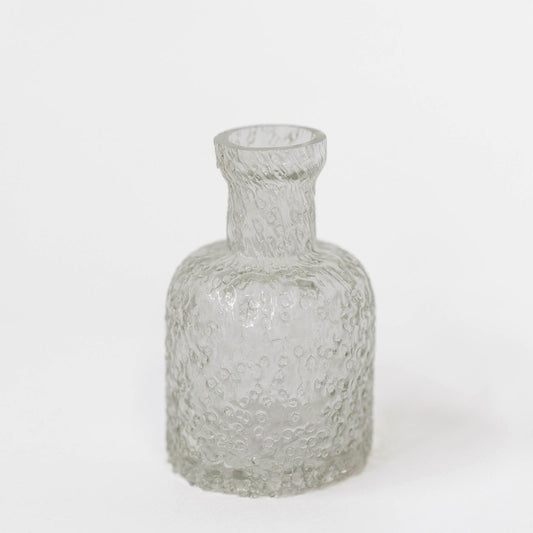 Textured With Bubble Design Clear Decorative Bottle
