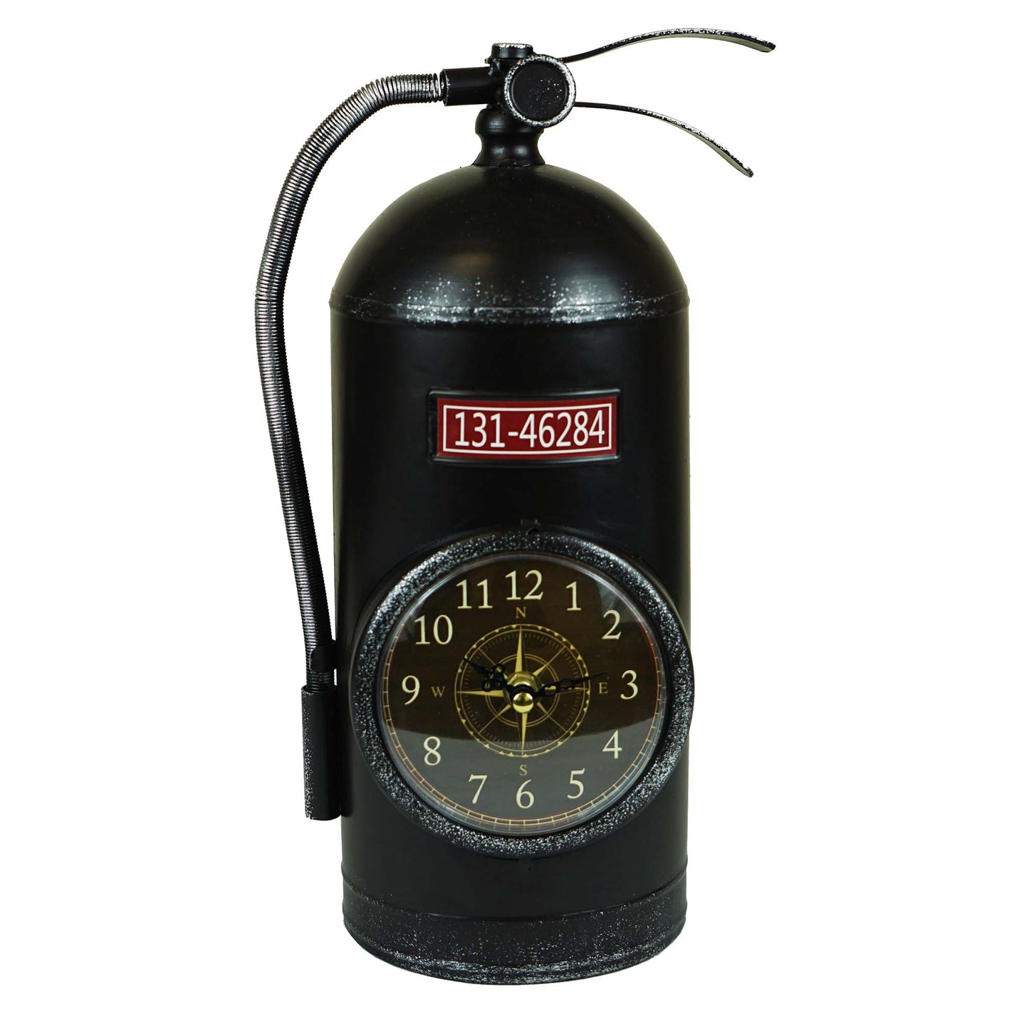Faux Fire Extinguisher Shaped Table Clock