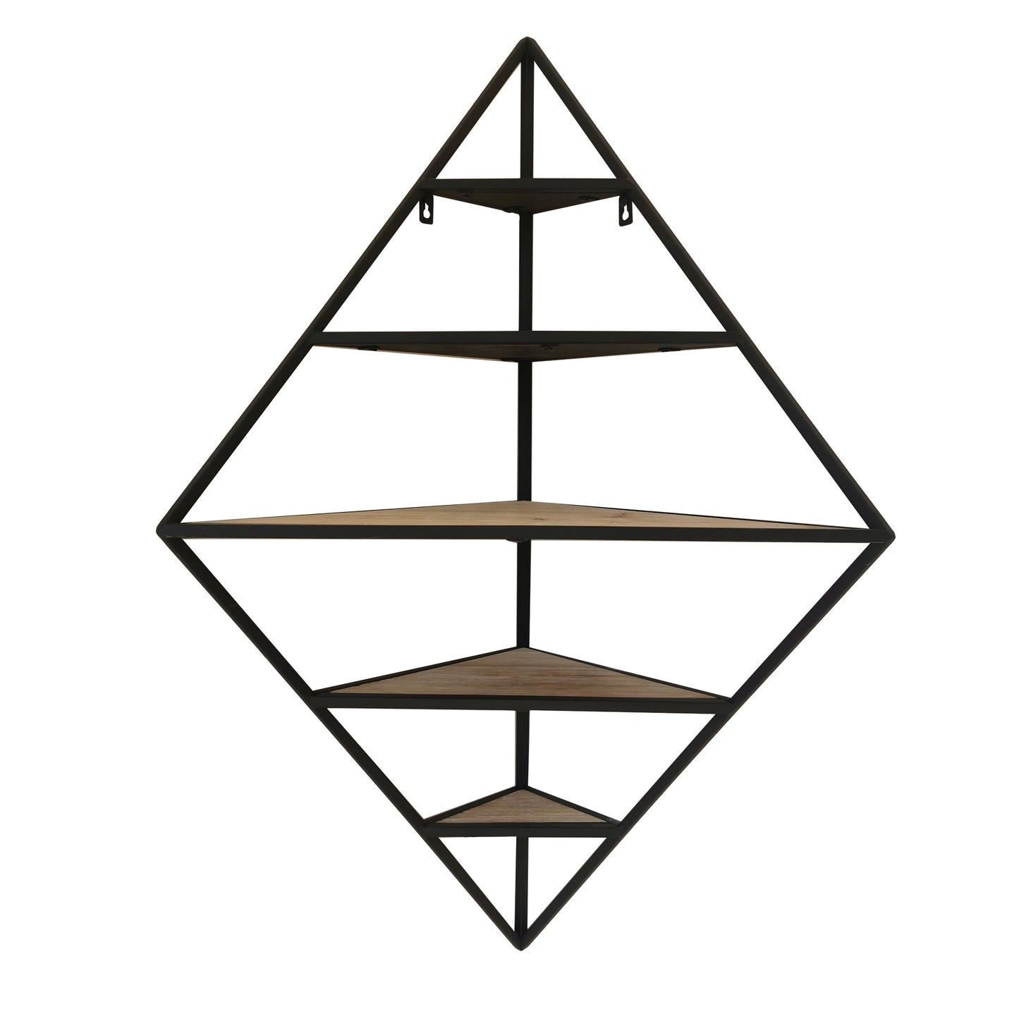 Diamond Shape With 5 Shelves Corner Wall Mounted Shelf