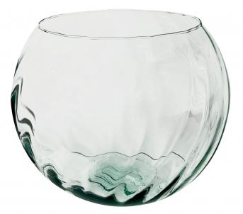 Recyled Glass With Swirl Bowl Shape Vase