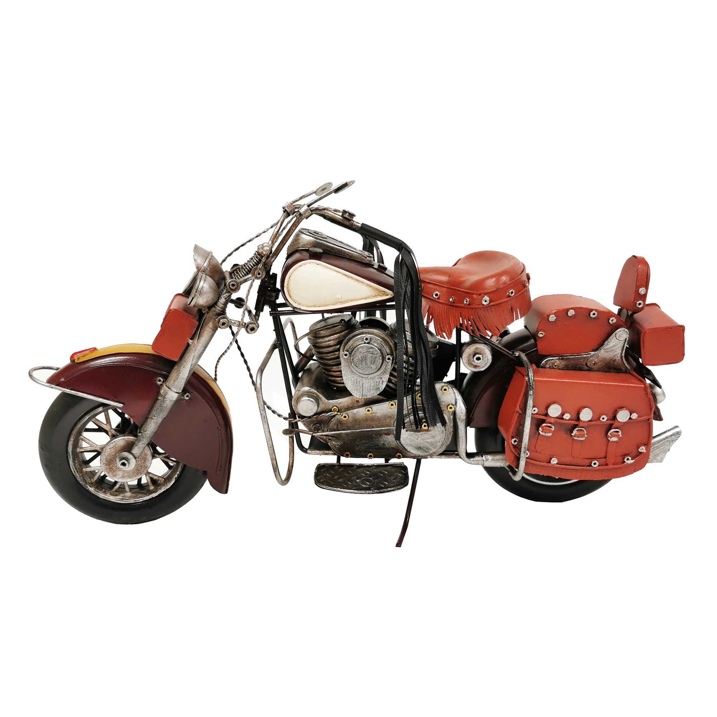 Motorcycle With Saddlebags Decoration