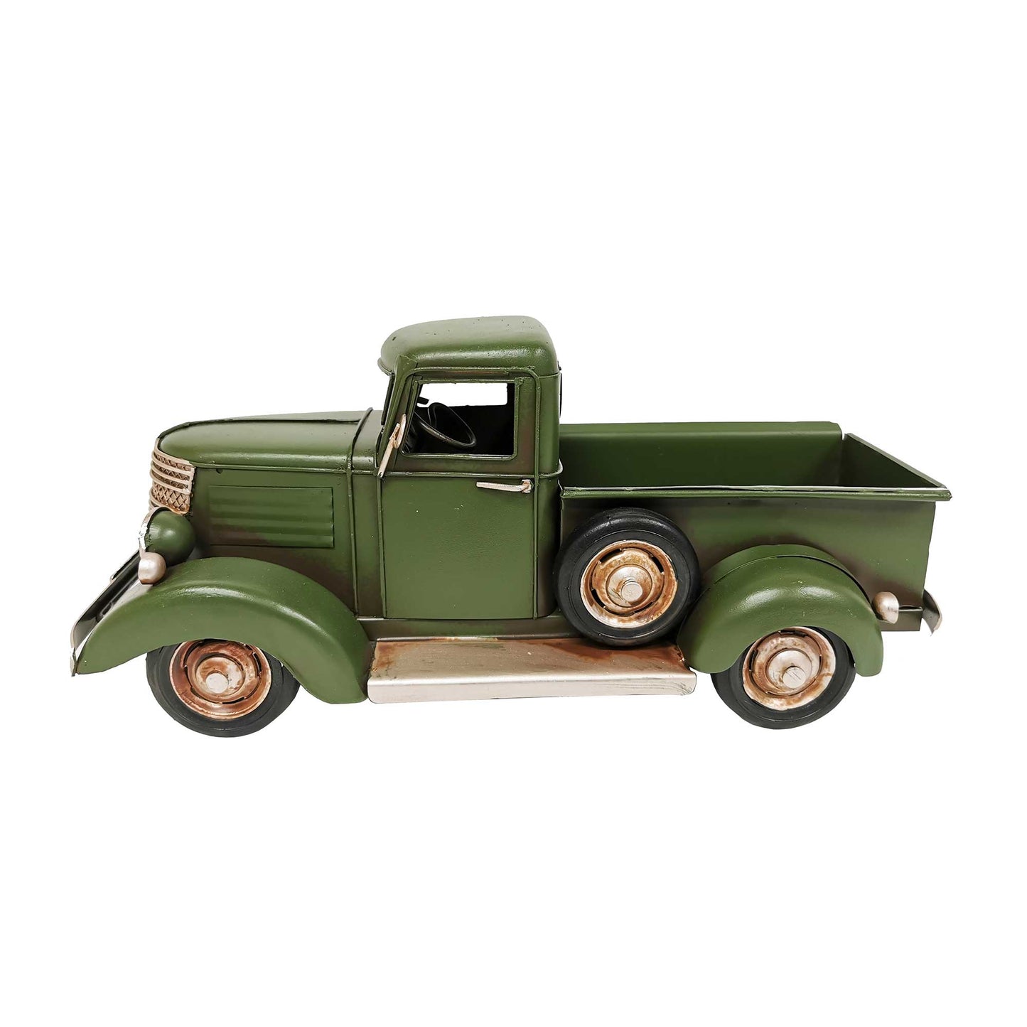 Green Vintage Pickup Truck Figurine