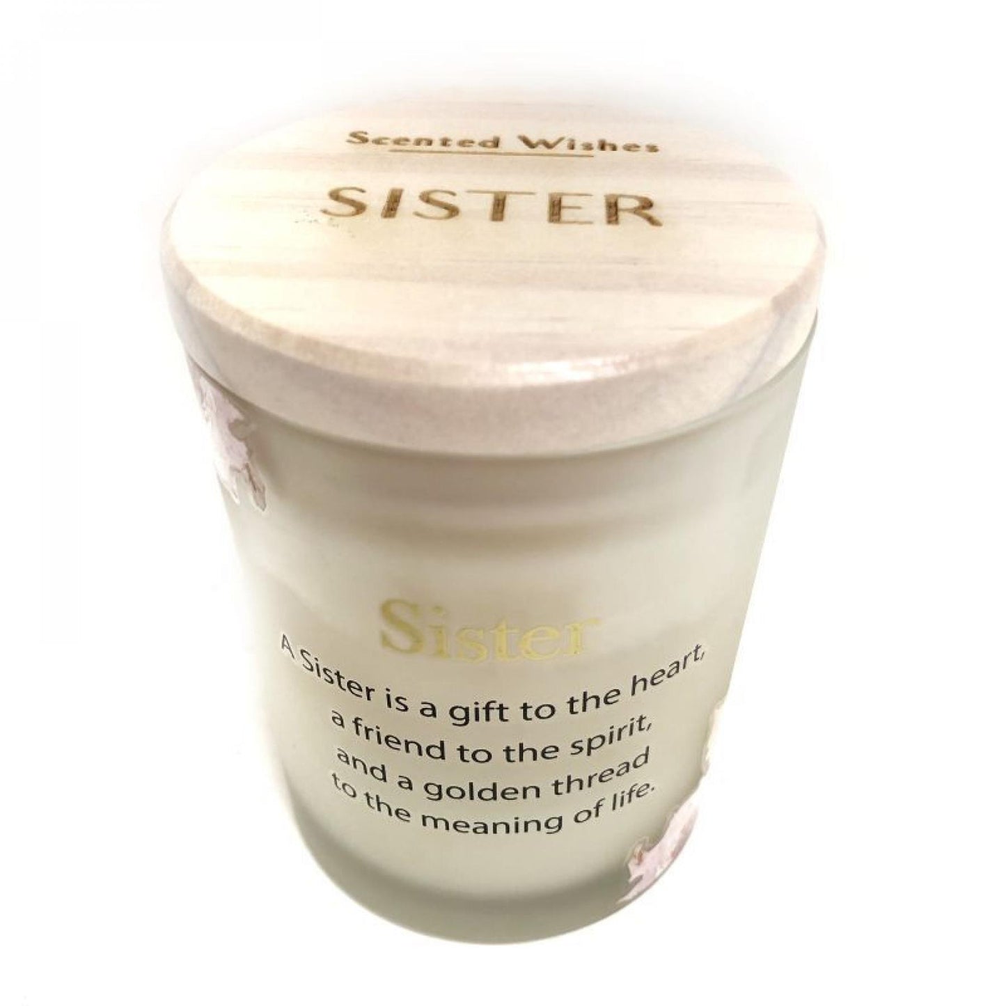 Scented Wishes With Text- Sister Candle