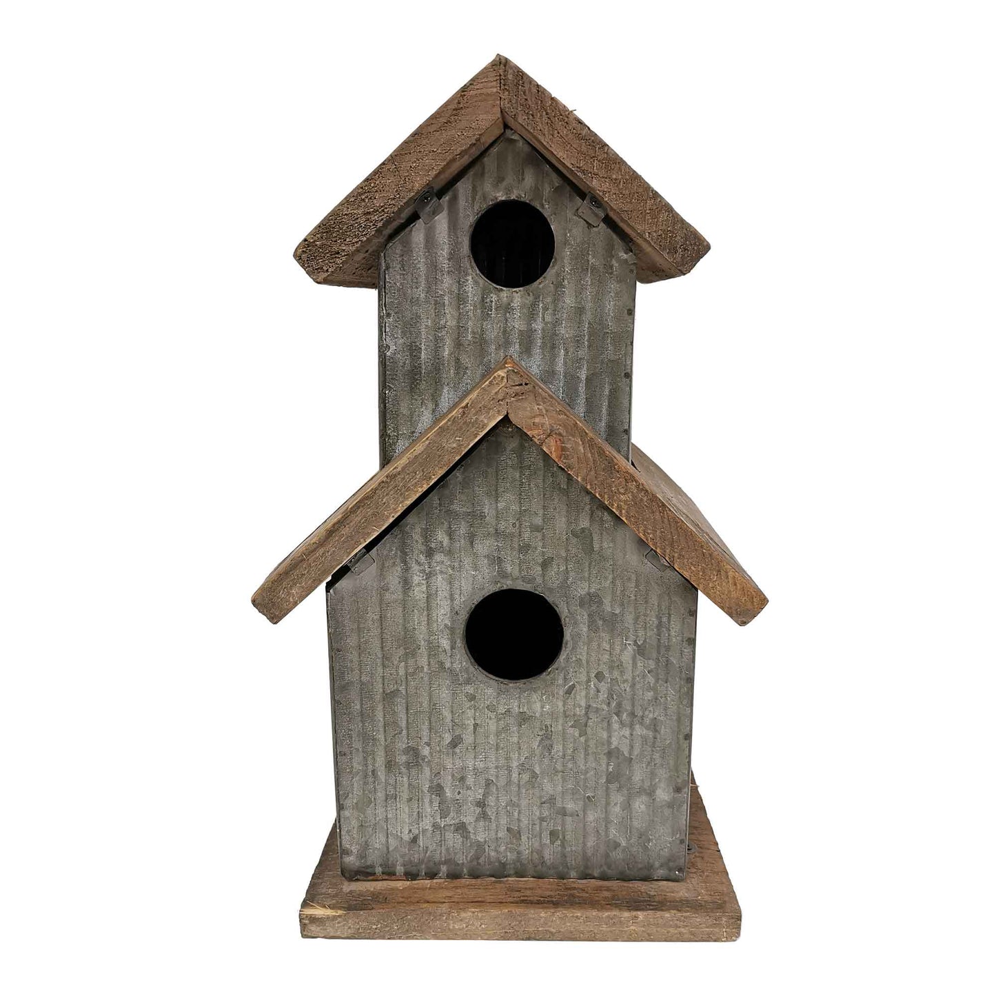 Rustic Wood And Metal Bird House