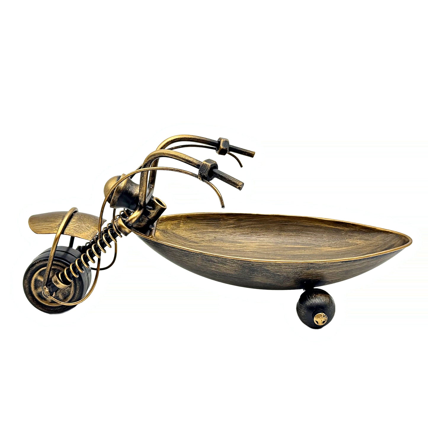 Metal Motorcycle Shaped Mini Tray Decoration