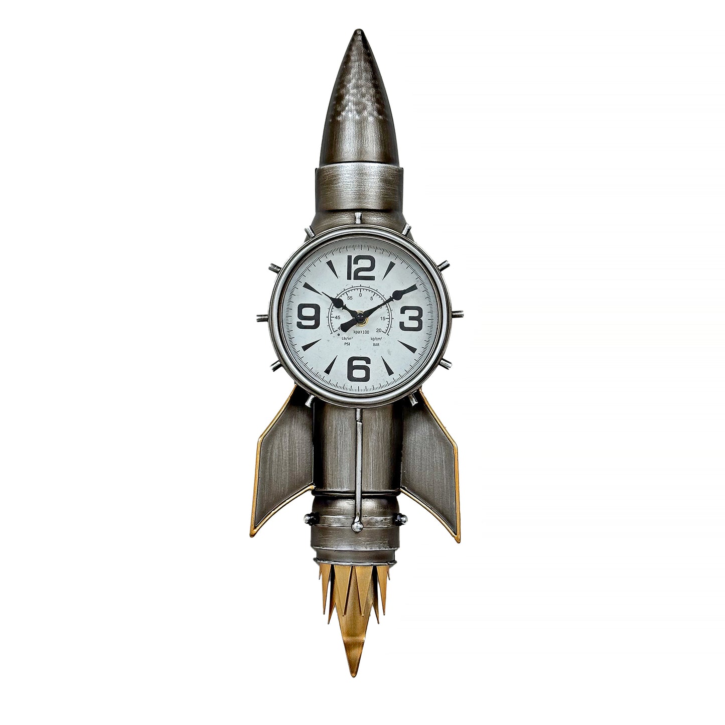 Vintage Rocket Wall Clock