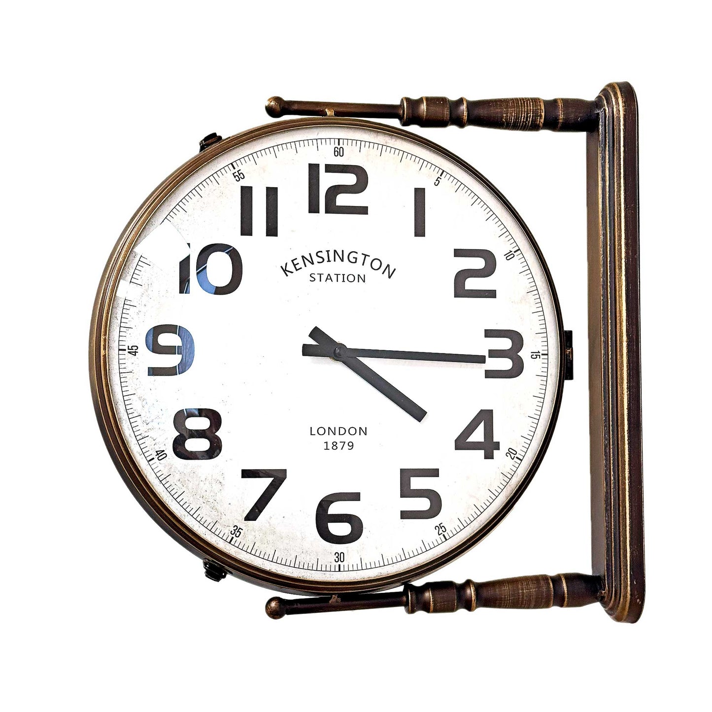 Double Sided Station Wall Clock