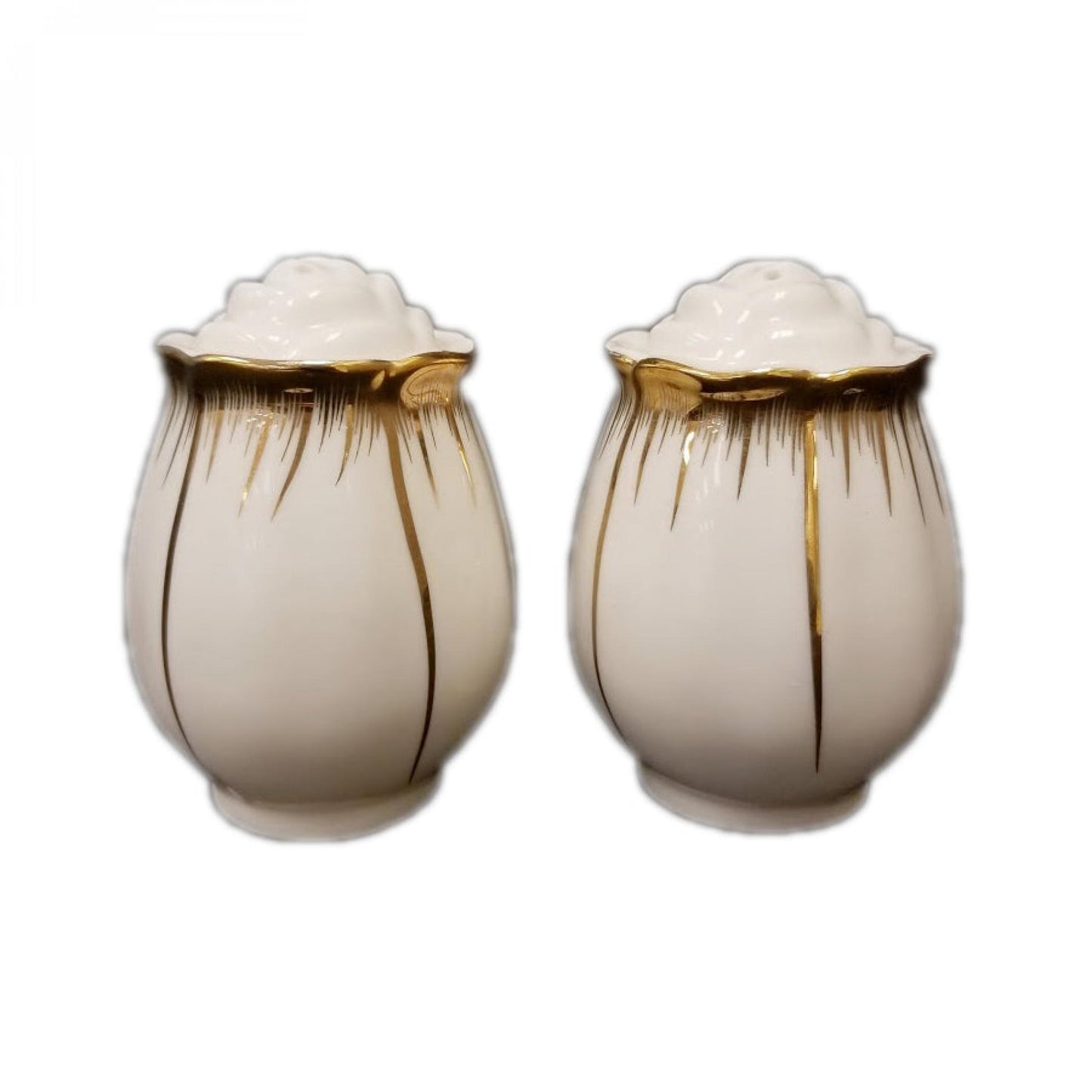 Gold Leaf Patterned Salt & Pepper Shaker