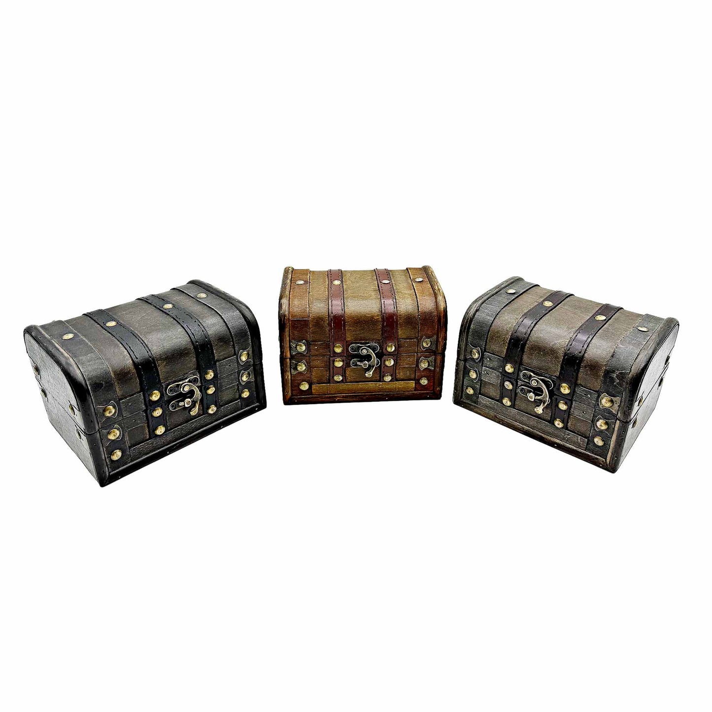 Set Of 3 Assorted Colors Decorative Chests