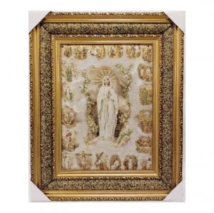 Lady Of Lourdes Framed Tapestry