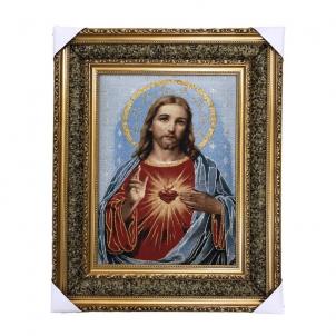 Sacred Heart Of Jesus Framed Tapestry