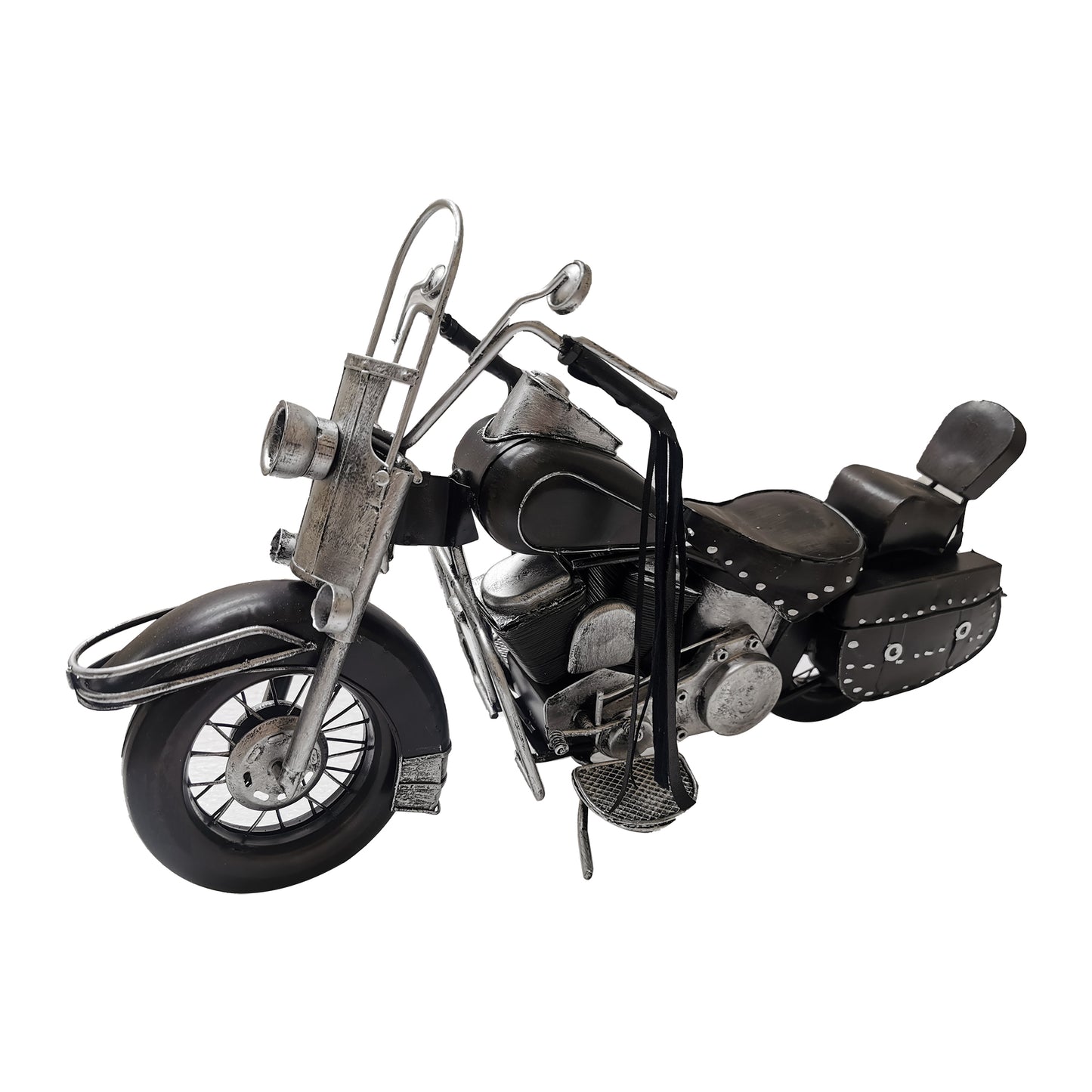 Motorcycle With Saddle Bag Decoration