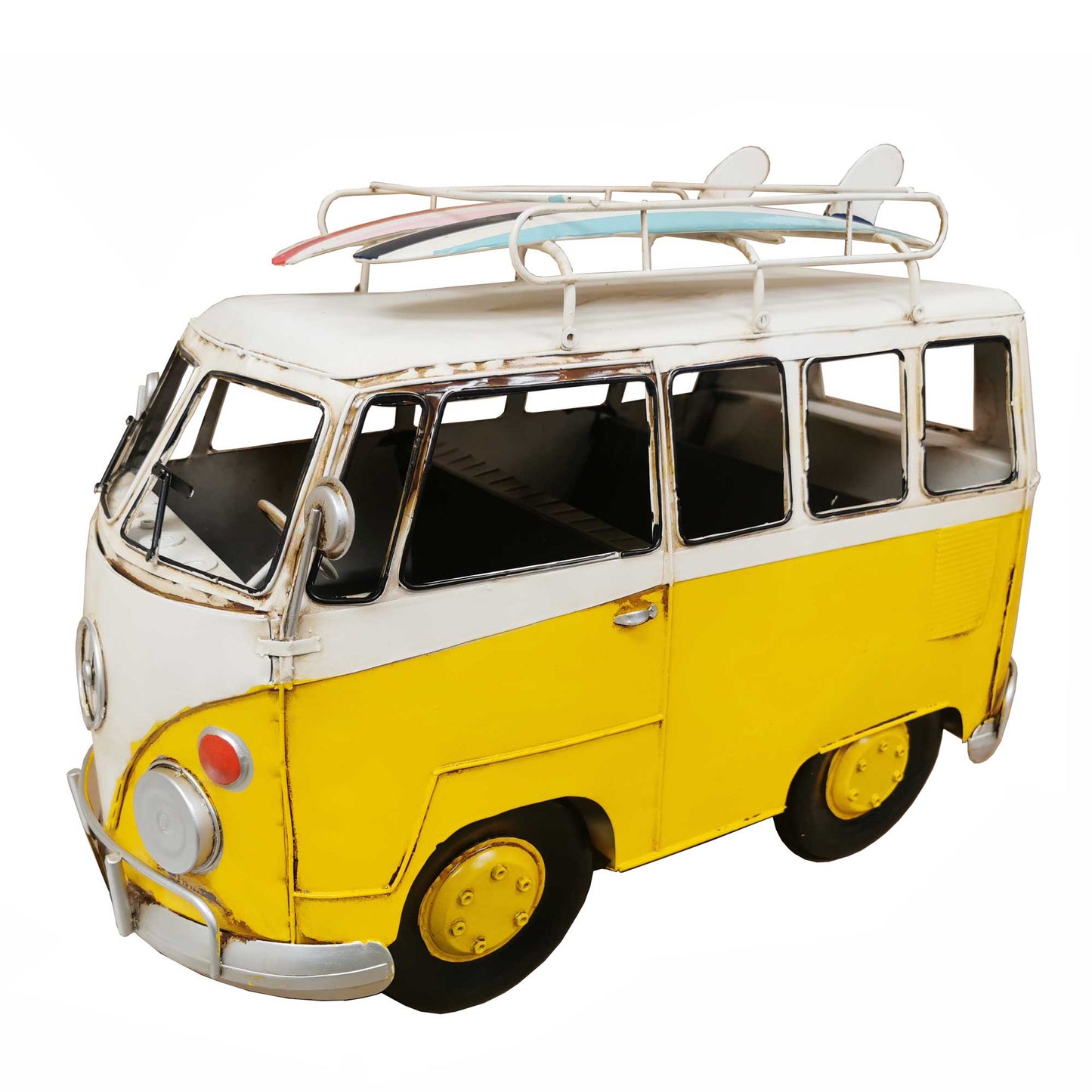 Vintage Camper Bus With Surfboards Decoration