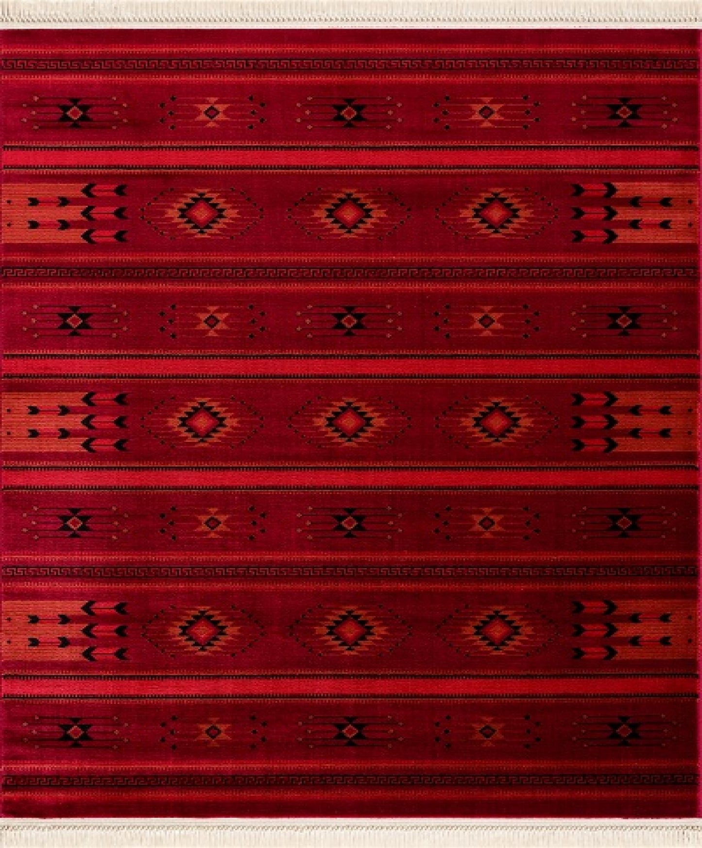 Afghan Red And Black Baluchi Rug