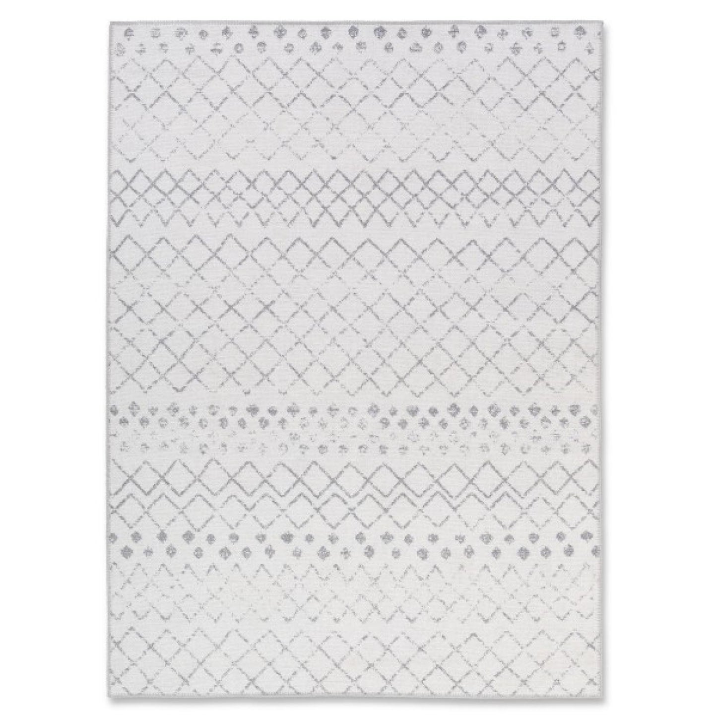 Aura Gray And White Area Rug