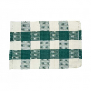 Honeycomb Green Check Pattern Ribbed Placemat