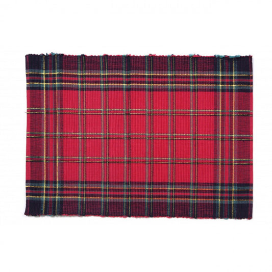 Deerprook Lurexed Check Pattern Ribbed Placemat