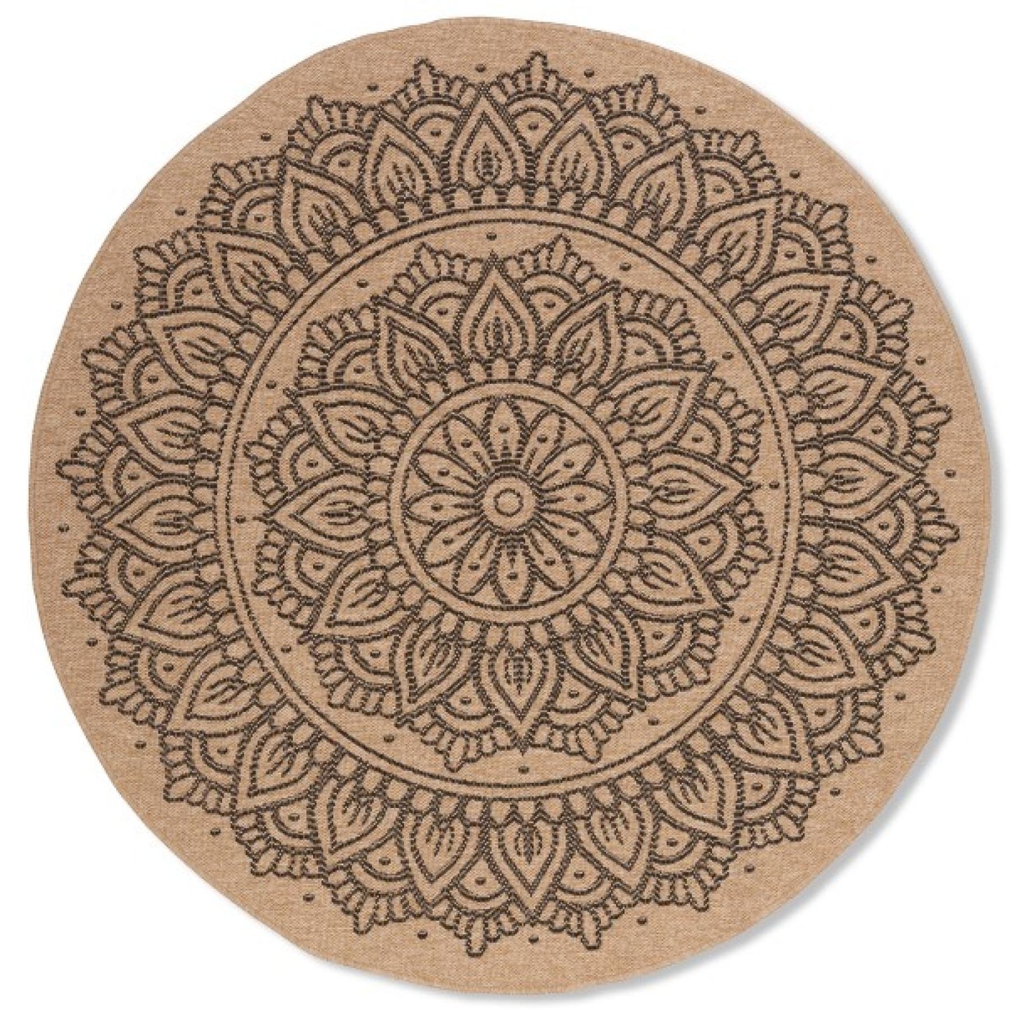 Avanos Indoor Outdoor Mandala Pattern Round Rug