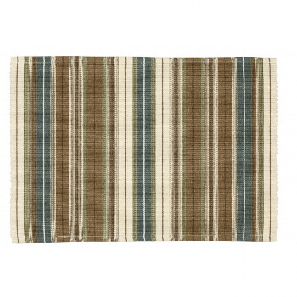 Woodside Striped Pattern Ribbed Placemat