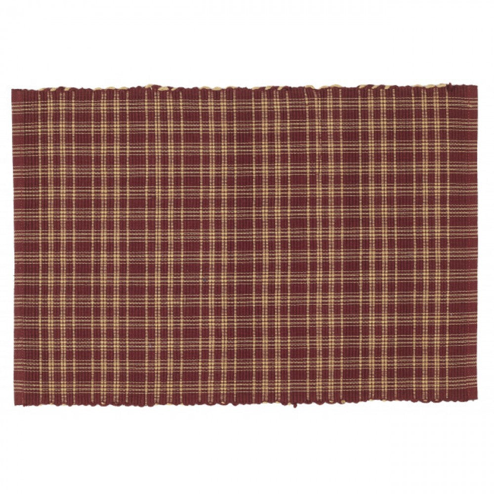 Paprika Check Pattern Ribbed Placemat