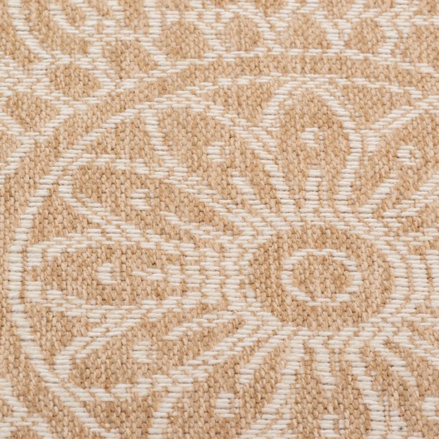 Avanos Indoor Outdoor Brown And White Mandala Pattern Rug