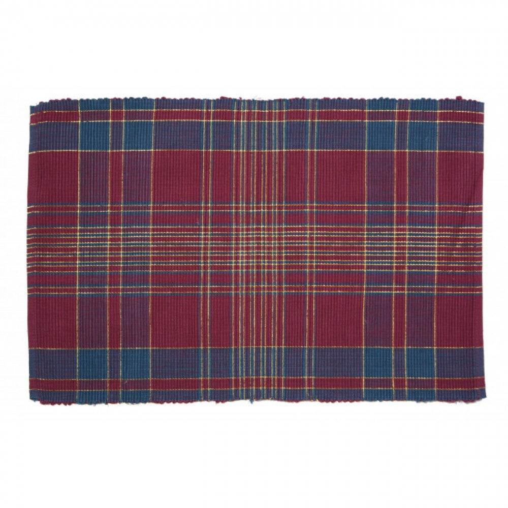 Dover Lurexed Check Pattern Ribbed Placemat