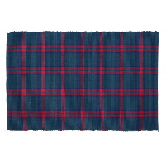 Belvedere Green Check Pattern Ribbed Placemat
