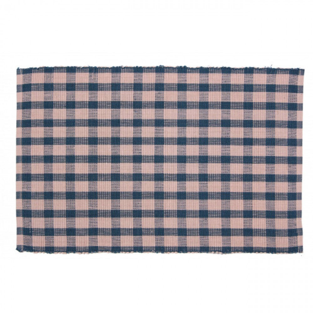 Green And Beige Checkpattern Ribbed Placemat