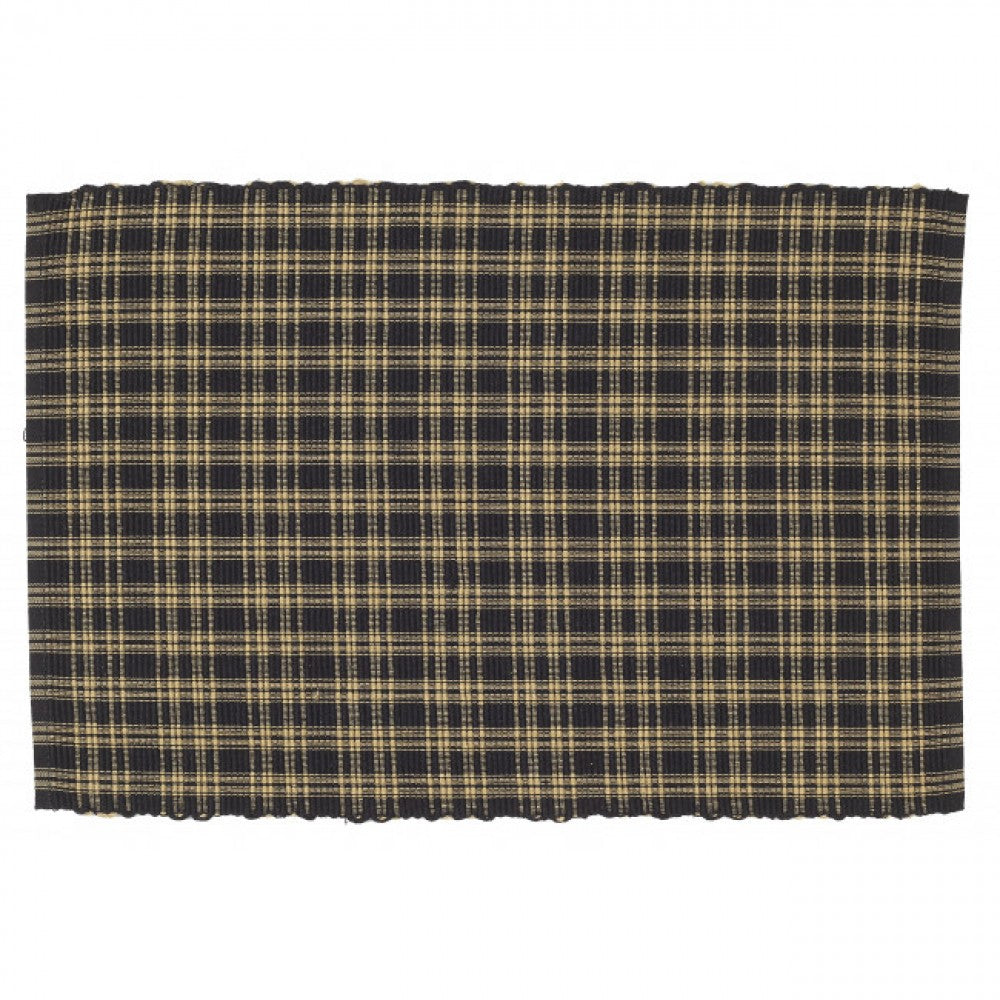 Salt & Pepper Check Pattern Ribbed Placemat