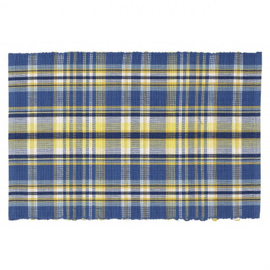 Bluestone Check Pattern Ribbed Placemat
