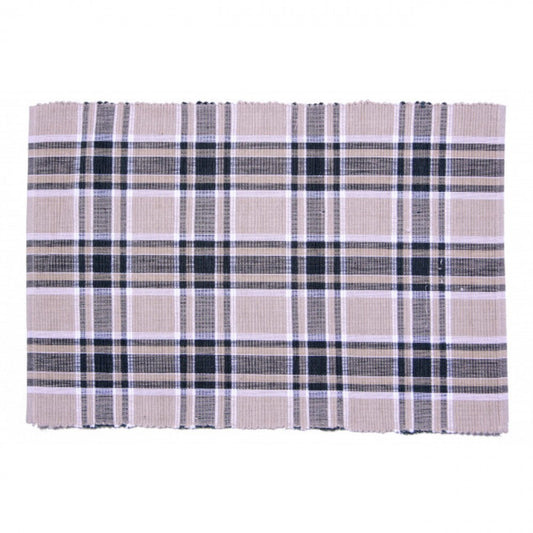 Tulsi Check Pattern S Pattern Ribbed Placemat