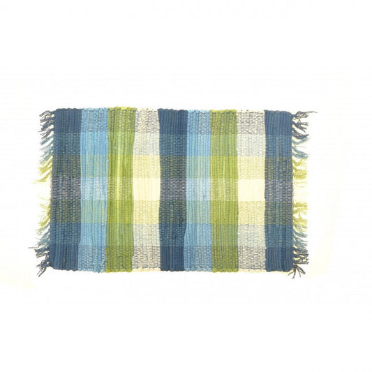 Chindi Nite Blue Check Pattern Placemat