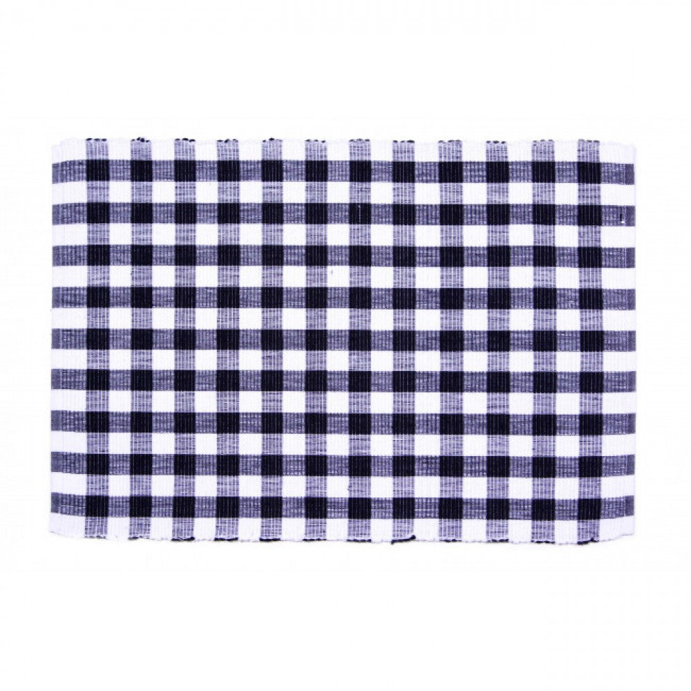 Ribbed - Toro Black Check Pattern Placemat